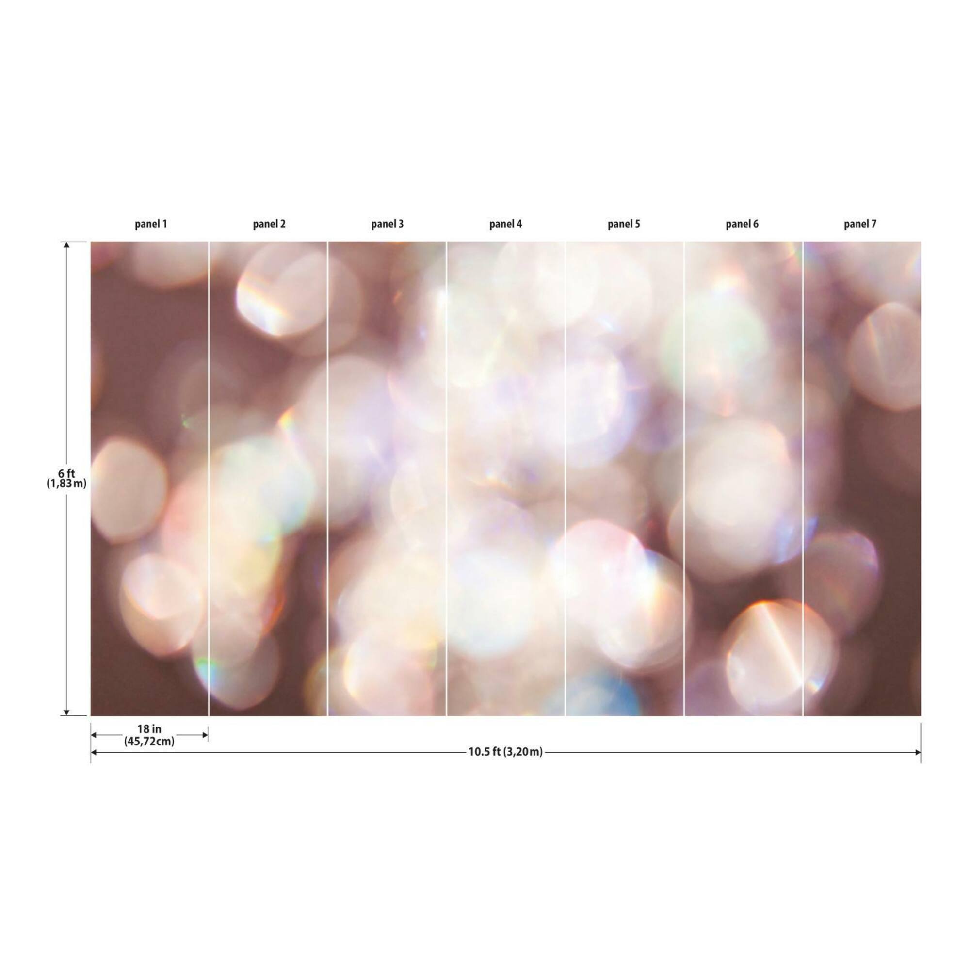 RoomMates Shimmering Dots Mural Peel & Stick Wallpaper